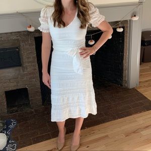 Quinn White Midi Dress